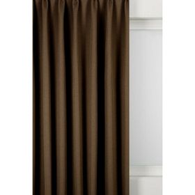 Belle Cose Country Tarz Hasır Termal Karartma Blackout Vizon Tek Kanat 100x260 cm Fon Perde