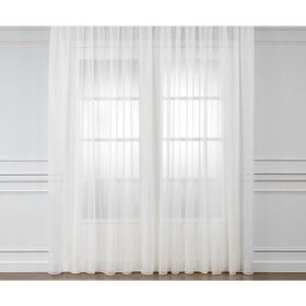 Belle Cose Krem Düz Dikim 300x260 cm Tül Perde