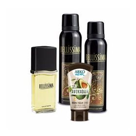 Bellissima EDT 60 ml ve Deodorant 2x150 ml ve Arko Nem 60 ml Avokado Krem