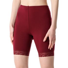 Bellivalini BLV50-216 Viskoz Dantelli Kısa Weinrot Kadın Tayt
