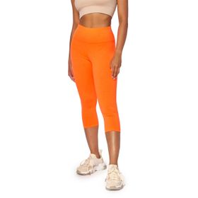Bellivalini BLV50-298 Neon Turuncu Yüksek Bel 3/4 Kadın Tayt