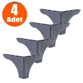 Bellona 4x10 cm Kanepe Sehpa Puf Koltuk Antrasit Baza Ayağı