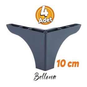 Bellona 4x10 cm Kanepe Sehpa Puf Koltuk Antrasit Baza Ayağı