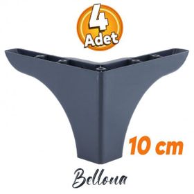 Bellona 4x10 cm Kanepe Sehpa Puf Koltuk Antrasit Baza Ayağı