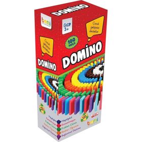 Bemi Doğal 100 Parça Ahşap Domino Oyuncak