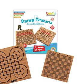 Bemi Toys Ahşap Surakarta Dama Tabla ve Boncuk