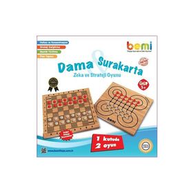 Bemi Toys Ahşap Surakarta Dama Tabla ve Boncuk