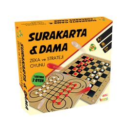 Bemi Toys Ahşap Surakarta Dama Tabla ve Boncuk