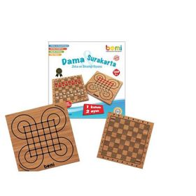 Bemi Toys Ahşap Surakarta Dama Tabla ve Boncuk