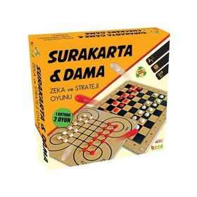 Bemi Toys Ahşap Surakarta Dama Tabla ve Boncuk