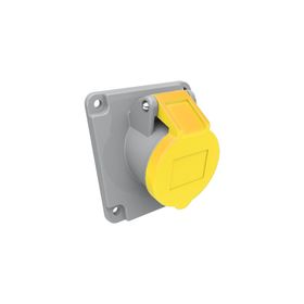 Bemis BC1-1303-2420 3/16A 2P+E 110V CEE Norm IP44 45 Derece Eğik Makine Prizi