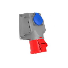 Bemis BC1-3504-2537 4/32A 3P+E 380V CEE Norm IP44 90 Derece Eğik Pano Prizli Duvar Prizi