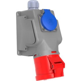 Bemis BC1-3505-7537 CEE 5X32A Norm 90 Derece Eğik Pano Prizli Duvar Prizi