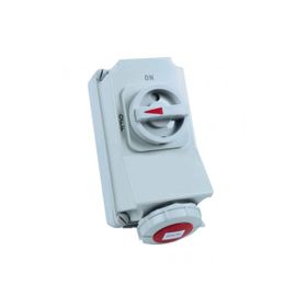 Bemis BC1-3505-7540 5/32A 3P+E+N 380V CEE Norm Interlock IP67 90 Derece Eğik Duvar Prizi