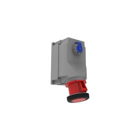 Bemis BC1-6504-7537 4/125A 3P+E 380V CEE Norm IP67 90 Derece Eğik 1/16A Makine Prizli Duvar Prizi