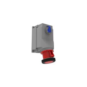 Bemis BC1-6504-7537 4/125A 3P+E 380V CEE Norm IP67 90 Derece Eğik 1/16A Makine Prizli Duvar Prizi