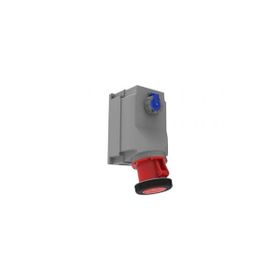 Bemis BC1-6504-7537 4/125A 3P+E 380V CEE Norm IP67 90 Derece Eğik 1/16A Makine Prizli Duvar Prizi