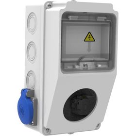 Bemis BD1-2101-2020 IP44 Ön 1 Delikli Yan 2x1/16A 220V V5 Kombinasyon Kutusu