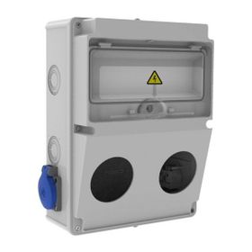 Bemis BD6-2201-2020 IP44 Ön 2 Delikli Yan 2x220V 1/16A V12 Kombinasyon Kutusu