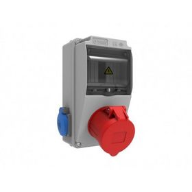 Bemis BH1-2134-2020 IP44 1 Adet Ön 5/32 A 380 V 2 Adet Yan 1/16A 220 V Prizli Halogen Free V5 Kombinasyon Kutusu