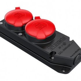 Bemis BK6-2504-4612 3x25A 3P+E 380V IP55 Kauçuk Plastik Trifaze 2li Grup Priz