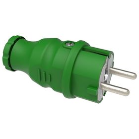 Bemis BV1-1402-2011 1x16A Yeşil Renk IP44 Kauçuk Düz Fiş
