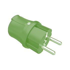 Bemis BV1-1402-2011 1x16A Yeşil Renk IP44 Kauçuk Düz Fiş