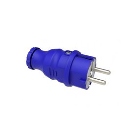Bemis BV2-1402-2011 Mavi 1x16A 2P+E 200 250V IP44 Monofaze KauçukDüz Fiş