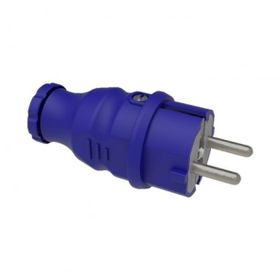 Bemis BV2-1402-2011 Mavi 1x16A 2P+E 200 250V IP44 Monofaze KauçukDüz Fiş