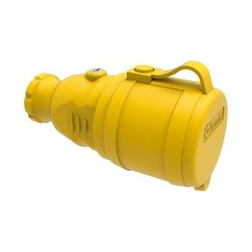 Bemis BV3-1402-2311 1x16A 2P+E 200 250 Watt IP44 Sarı Monofaze Kauçuk Uzatma Prizi