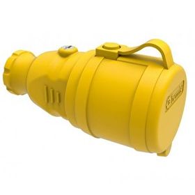 Bemis BV3-1402-2311 1x16A 2P+E 200 250 Watt IP44 Sarı Monofaze Kauçuk Uzatma Prizi