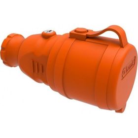 Bemis BV4-1402-2311 1x16A 2P+E 200 250 Watt IP44 Turuncu Monofaze Kauçuk Uzatma Prizi