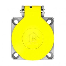 Bemis BY3-1402-3700 1x16A 2P+E 200 250V IP54 Sarı Plastik Monofaze Pano Prizi
