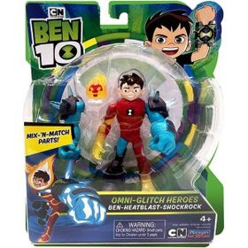 Ben 10 BEN66000-76100-02 Omni-Glitch Heroes Ben-Heatblast-Shockrock