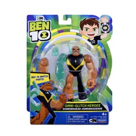 Ben 10 Omni-Glitch Heroes Diamondhead-Hunmungousaur Aksiyon Figürleri