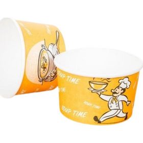 Bencup 20 Paket 25 Adet 16 Oz Kapaklı Karton Çorba Kasesi