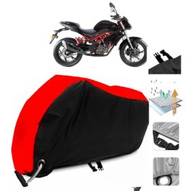 Benelli BN-125 Siyah Arka Çanta Uyumsuz Ultra Kalın Su Geçirmez Motor Brandası