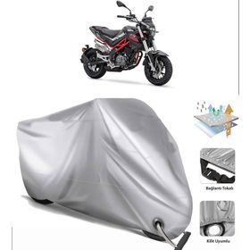 Benelli TNT 125 Siyah Arka Çanta Uyumsuz Ultra Kalın Su Geçirmez Motor Brandası