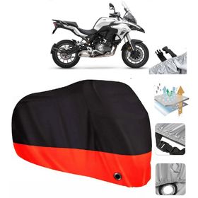 Benelli TRK 502 Siyah Arka Çanta Uyumsuz Ultra Kalın Su Geçirmez Motor Brandası