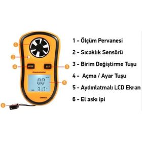 Benetech GM8908 Dijital Rüzgar Ölçer Anemometre
