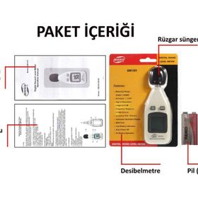 Benetech Ses Seviyesi Desibel Ölçer