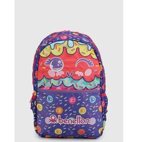 Benetton 03679 Mor Çift Bölme Sırt Çantası