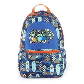 Benetton 03693 Mavi Çift Bölmeli İlkokul Sırt Çantası