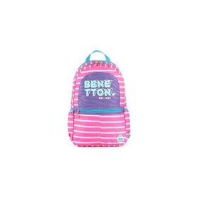 Benetton 03752 - Pembe Çift Bölmeli Okul Çantası