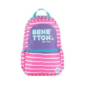 Benetton 03752 - Pembe Çift Bölmeli Okul Çantası