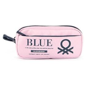 Benetton 03803 Pembe Çift Bölmeli Kalem Çantası