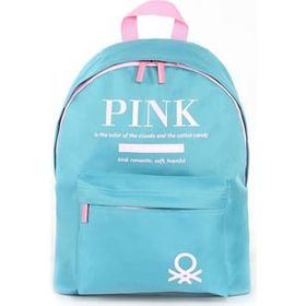 Benetton 03809 Mavi Pembe United Colors Çift Bölmeli Sırt Çantası