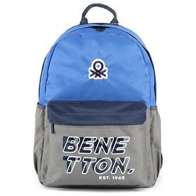 Benetton 03845 Mavi Gri Çift Bölmeli İlkokul Sırt Çantası