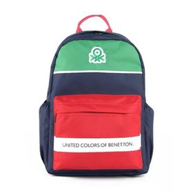 Benetton 03860 Lacivert Kırmızı Çift Bölmeli İlkokul Sırt Çantası