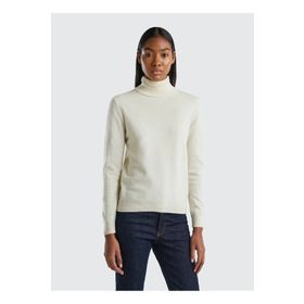 Benetton 1002D2348 Bej Kadın Kazak